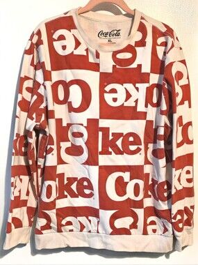 Coca-Cola Red & White Checkerboard Logo Pullover